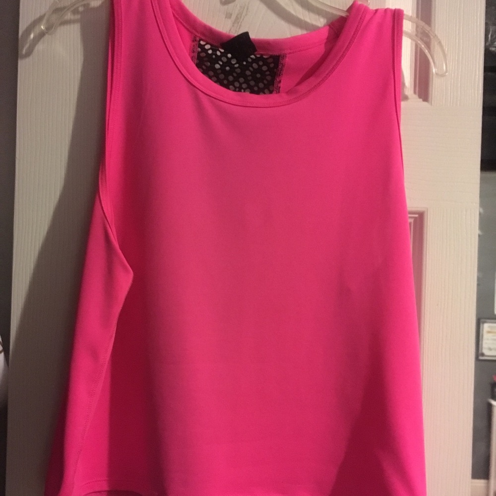 Neon pink active tank top